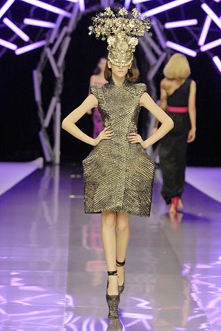 fitted black and gold mini dress