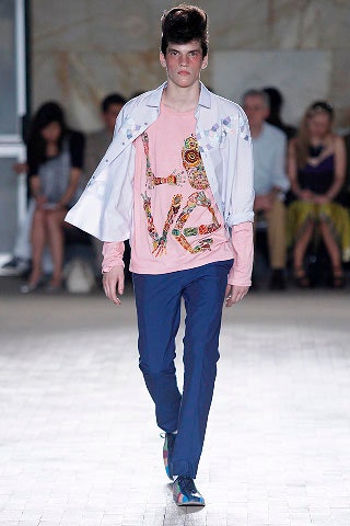 pink cotton long-sleeve collared relaxed embroidered shirt