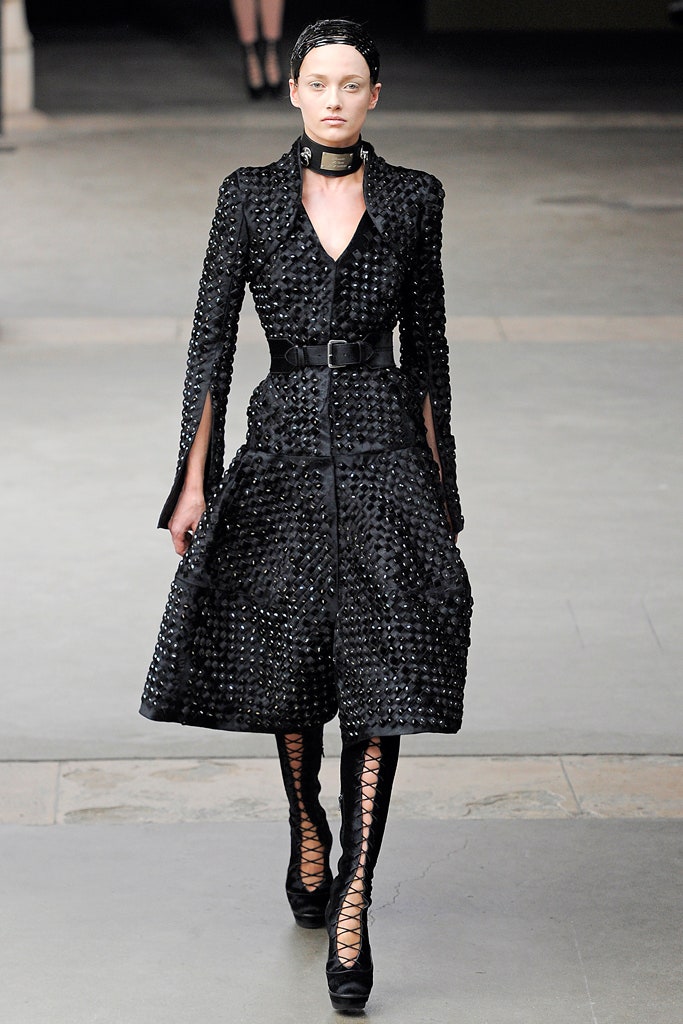 black embellished midi coat