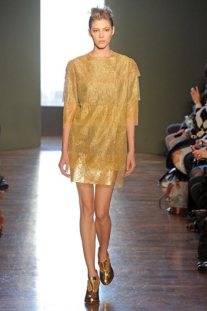 gold silk sleeveless dress