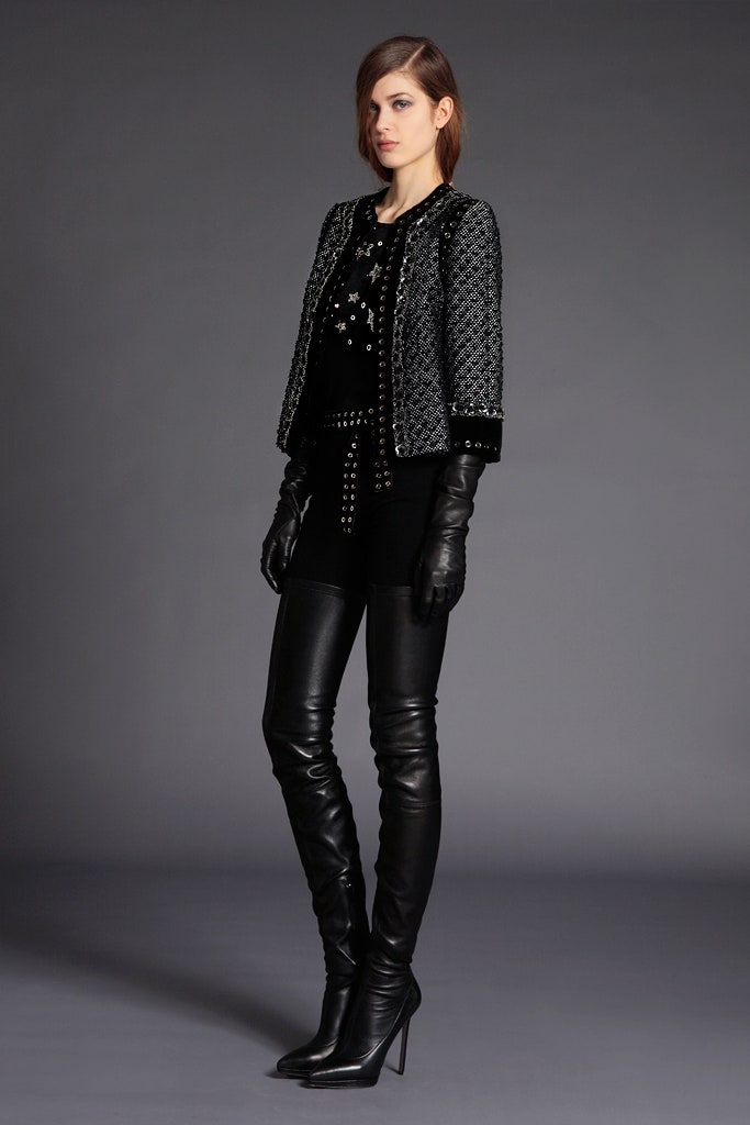 black cotton short-sleeve collared fitted beaded top