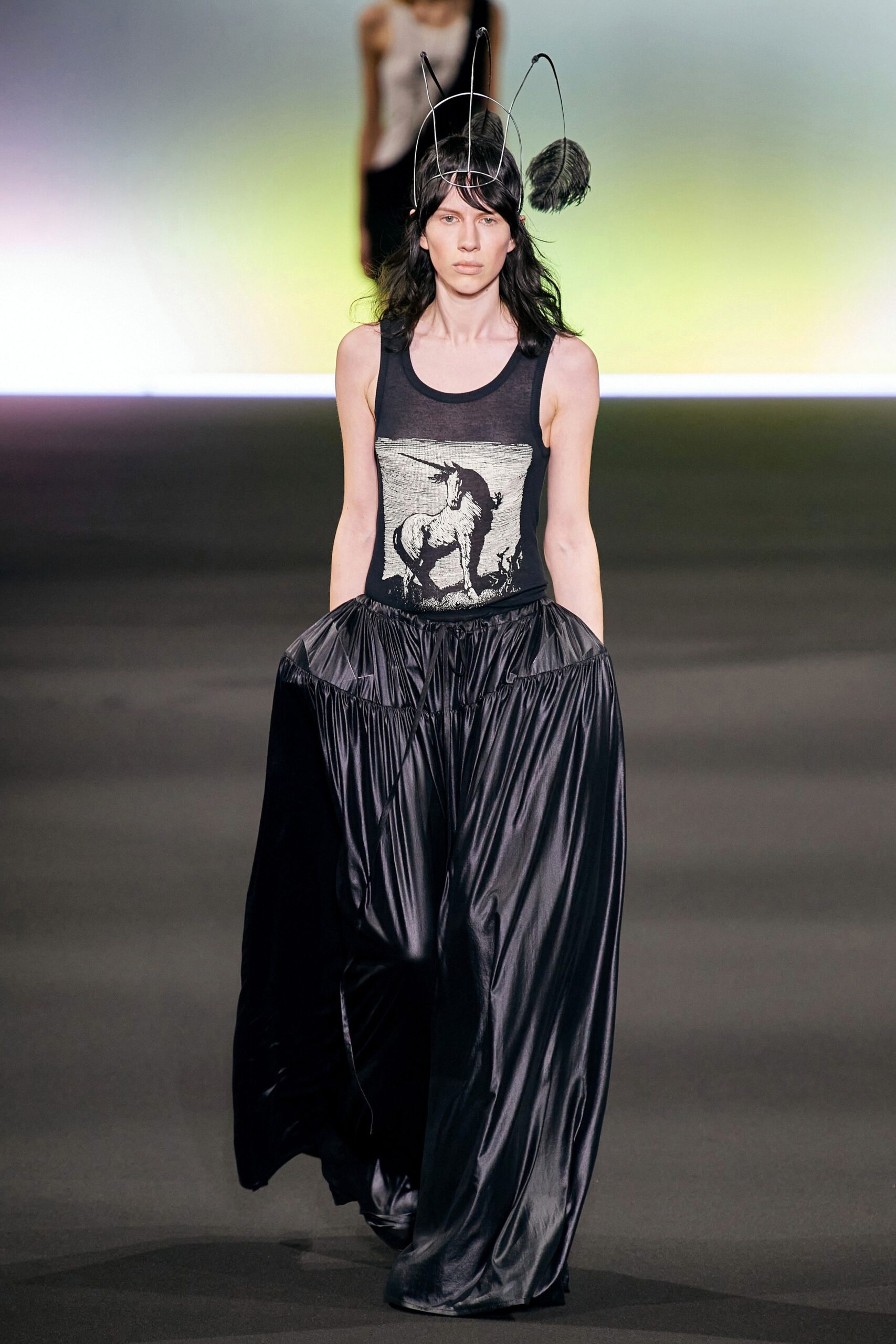 black silk sleeveless maxi dress