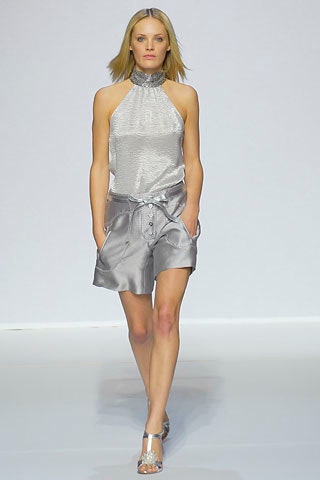 gray silk relaxed buttoned short shorts