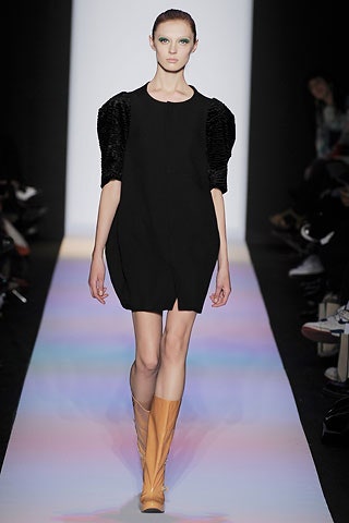 black silk short-sleeve collared relaxed padded draped dress