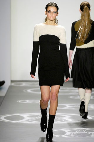black and white fitted dress