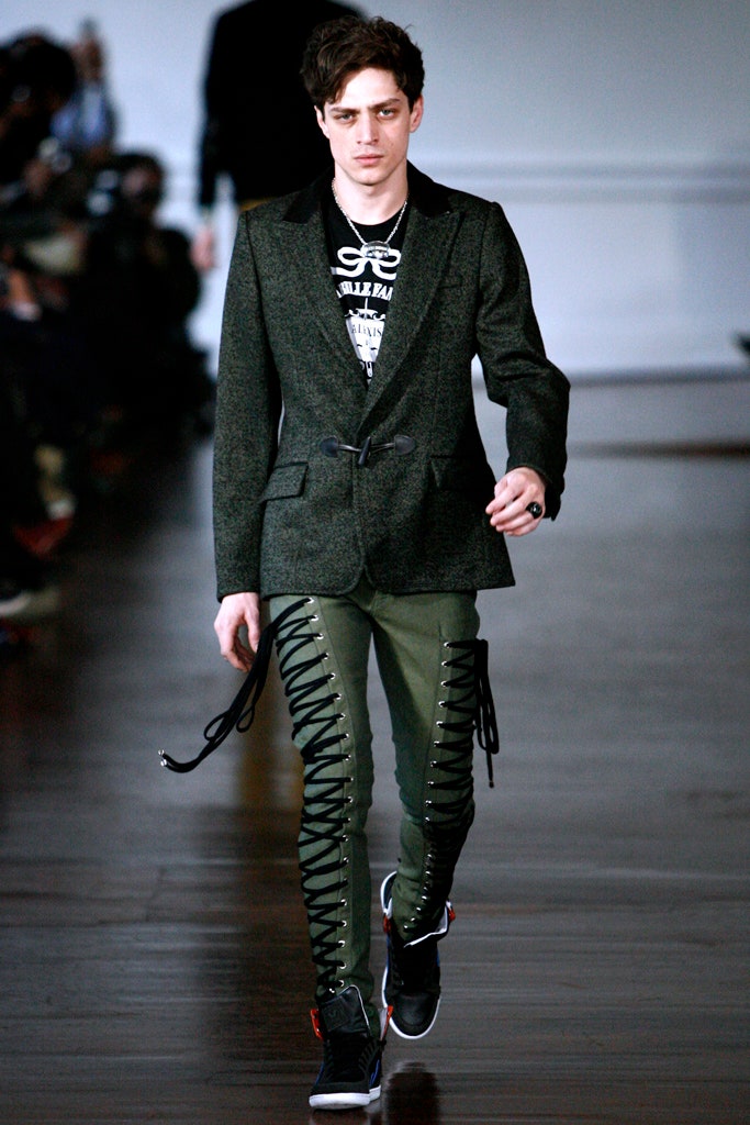 green cotton fitted zippered pants