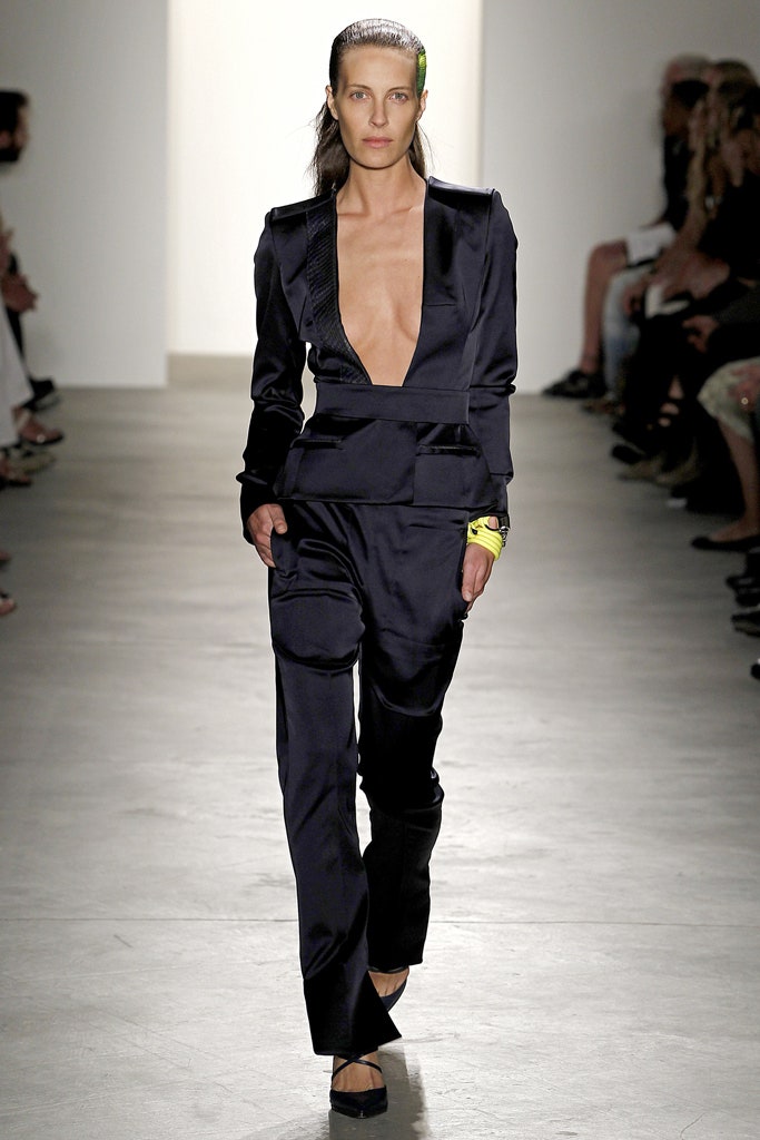 black silk fitted jumpsuit