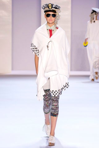multi cotton fitted printed leggings
