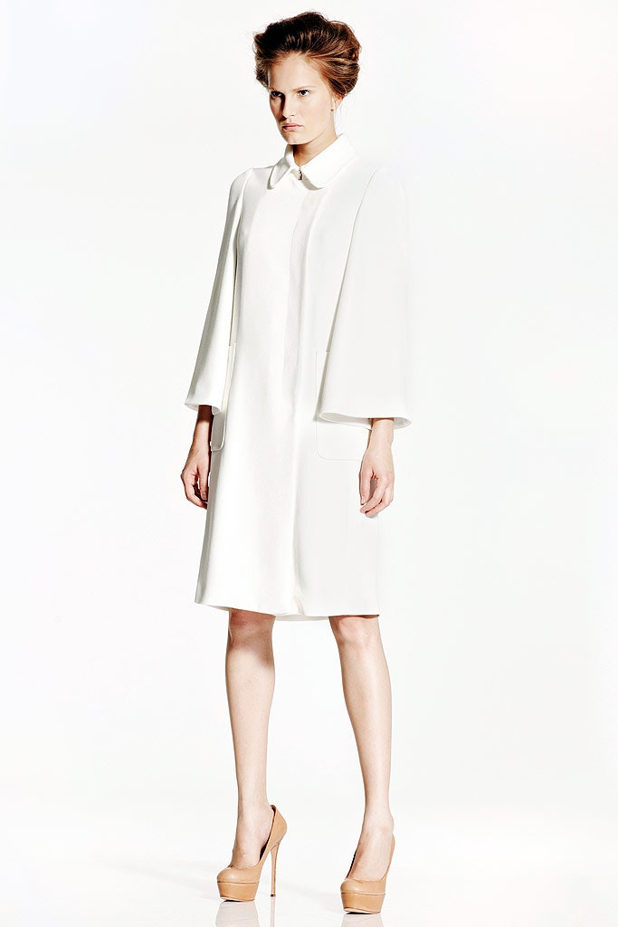 white silk midi dress