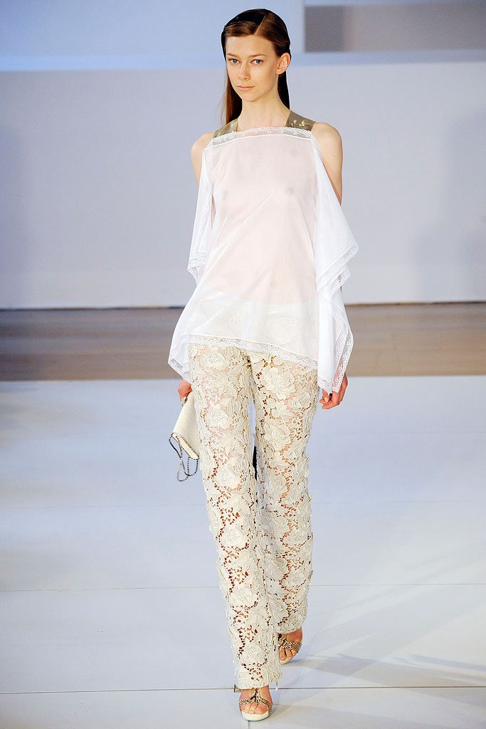 beige lace fitted flared pants