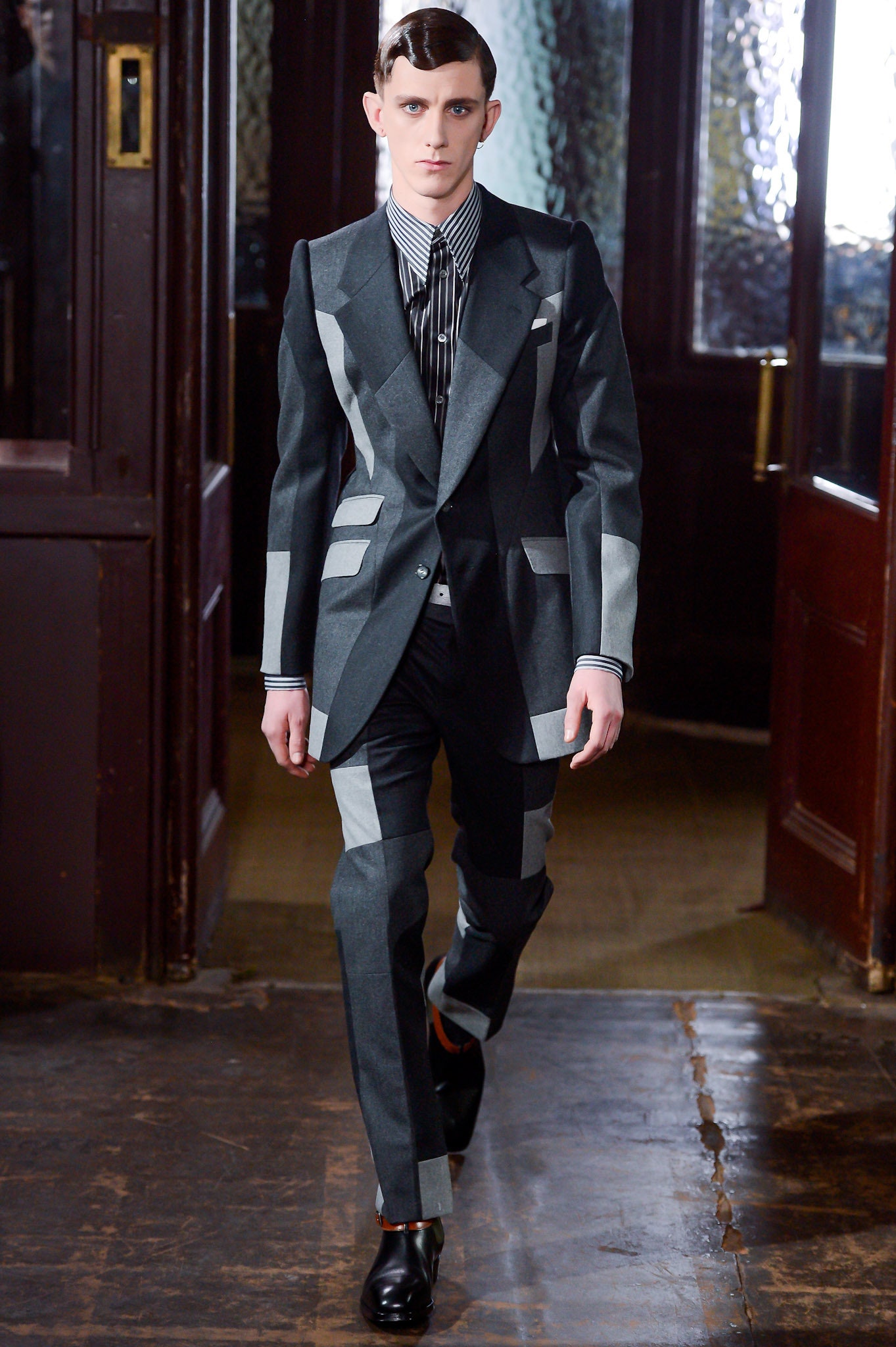 gray tailored suit