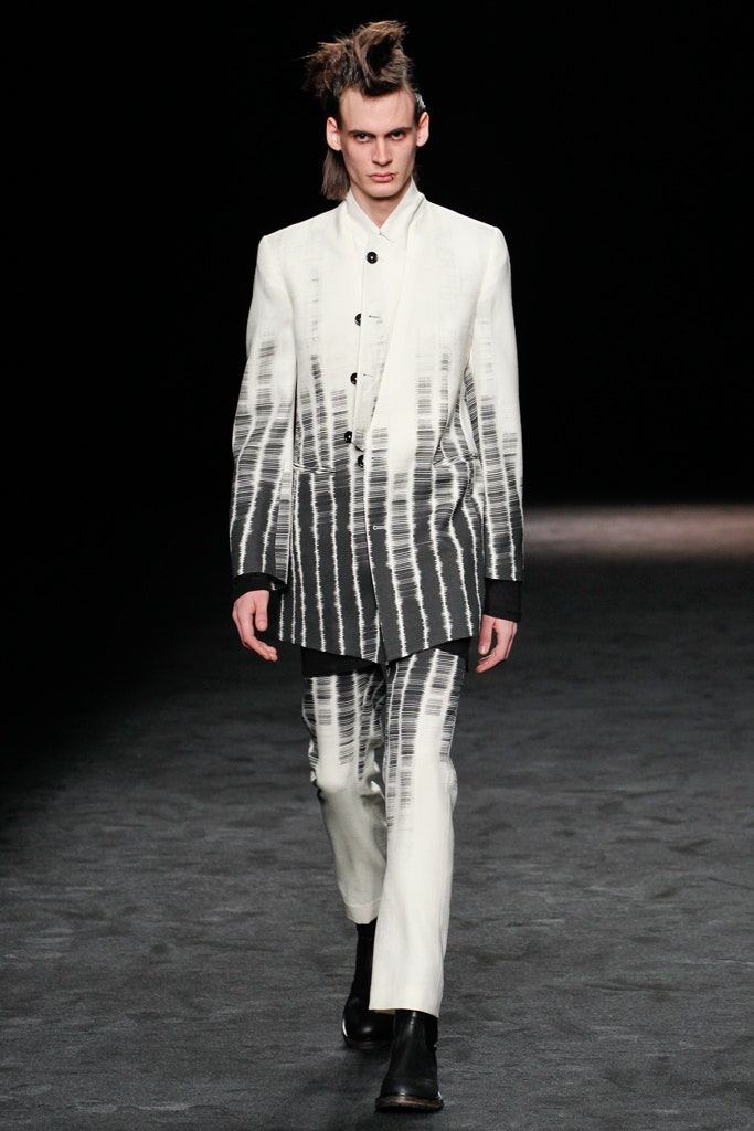 black and white tailored suit