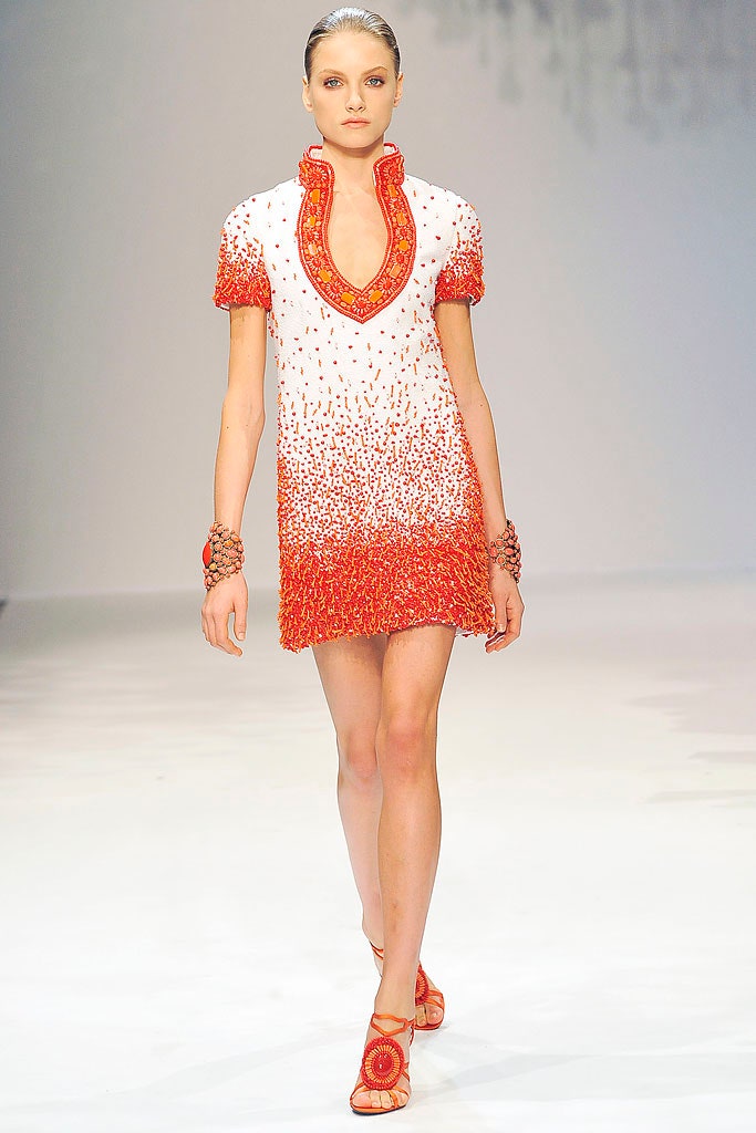 white and red embellished dress
