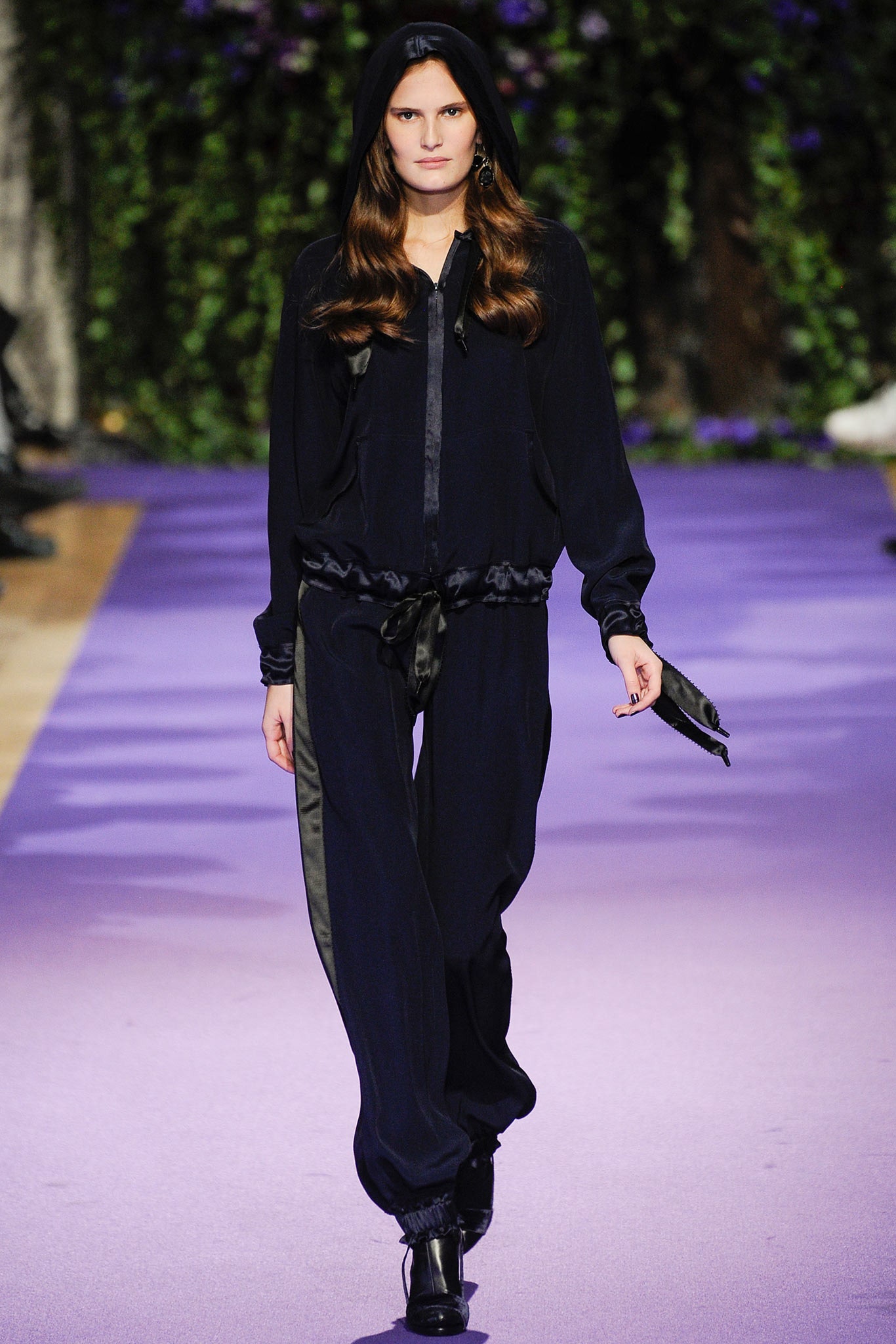 black silk relaxed jumpsuit