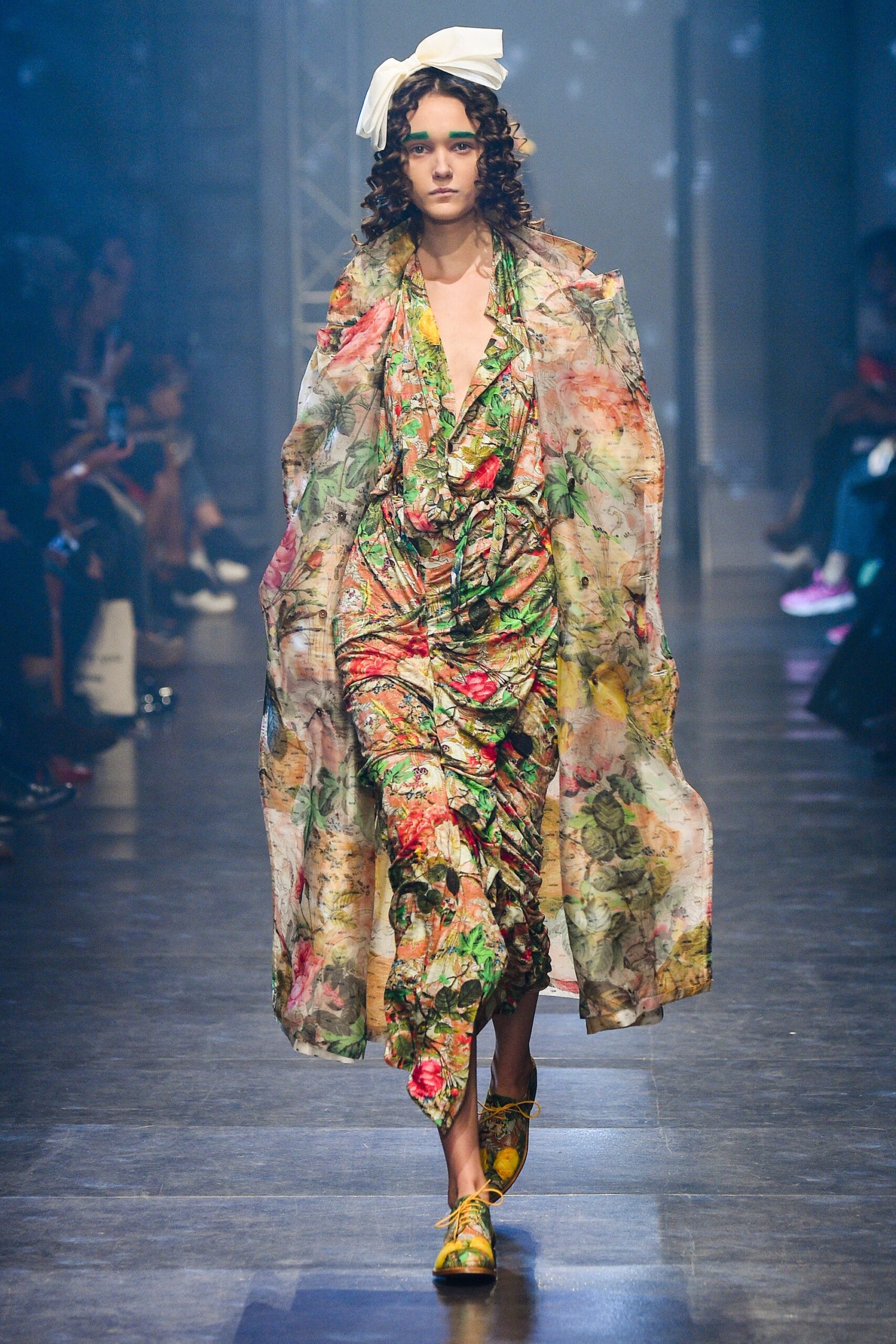 multi chiffon oversized layered sheer cape