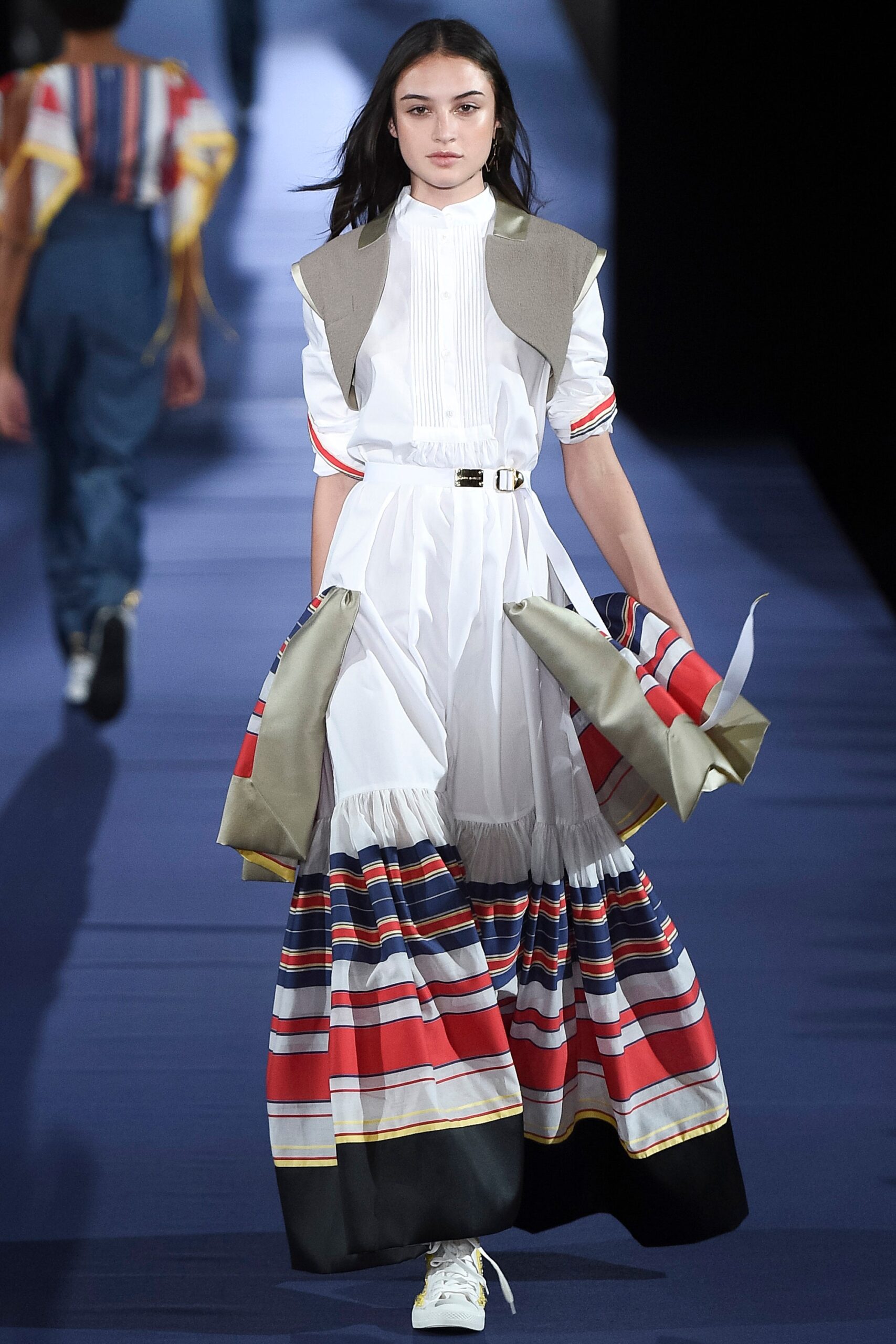 maxi dress with tiered design