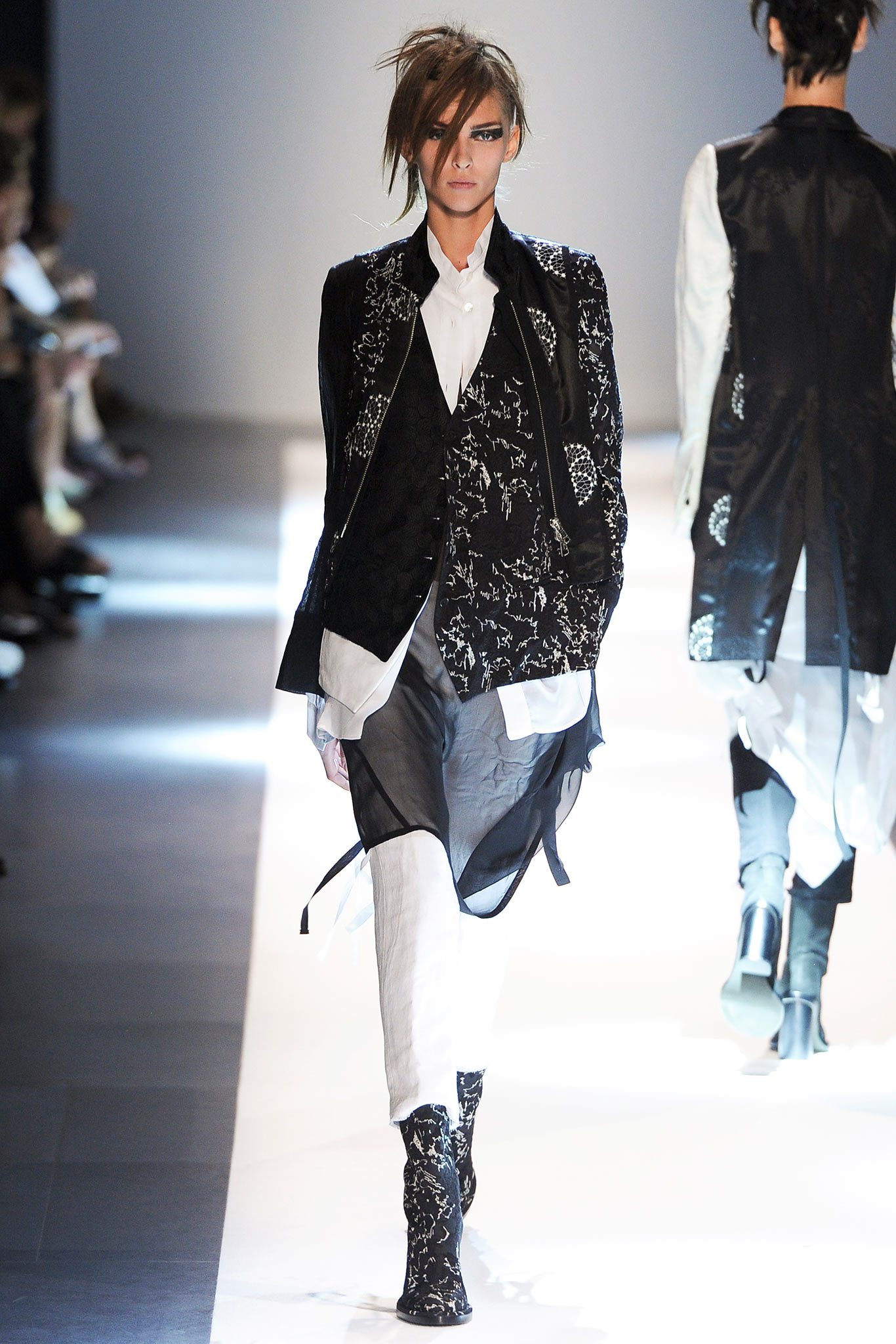 black silk embroidered jacket
