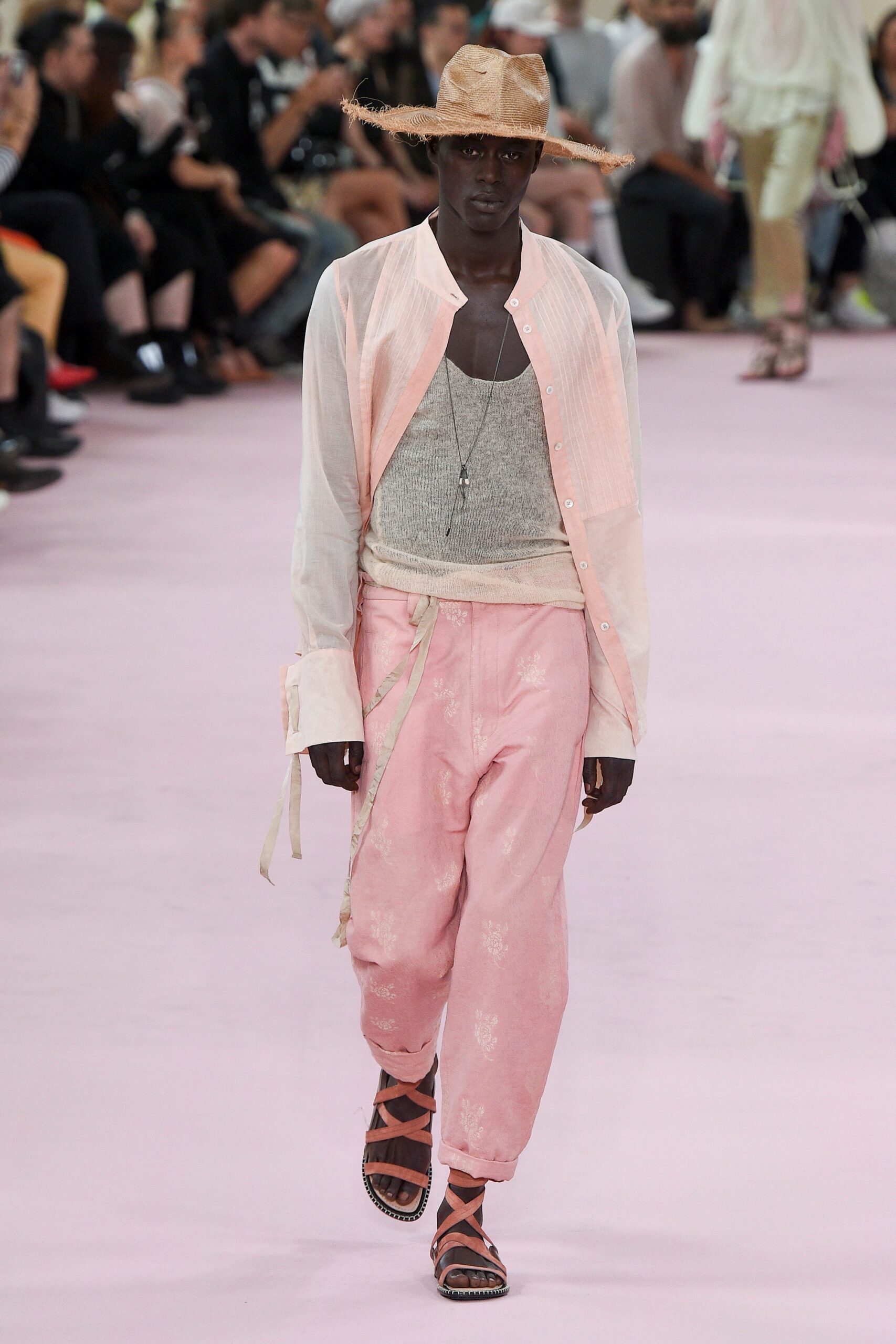 pink cotton relaxed pockets pants