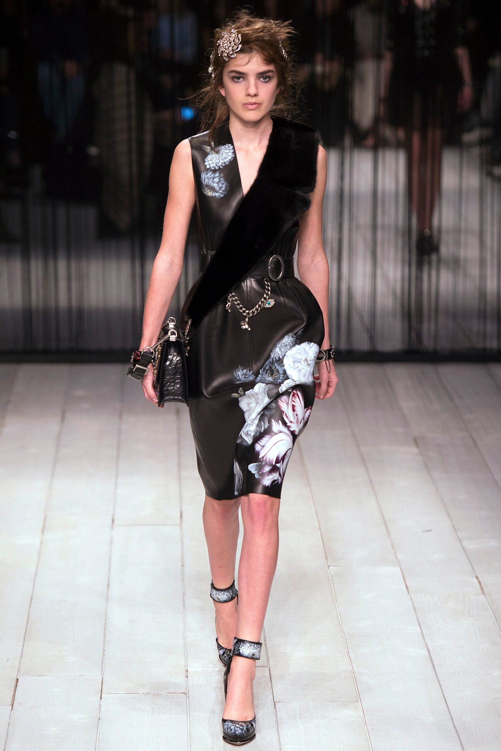 black silk sleeveless dress