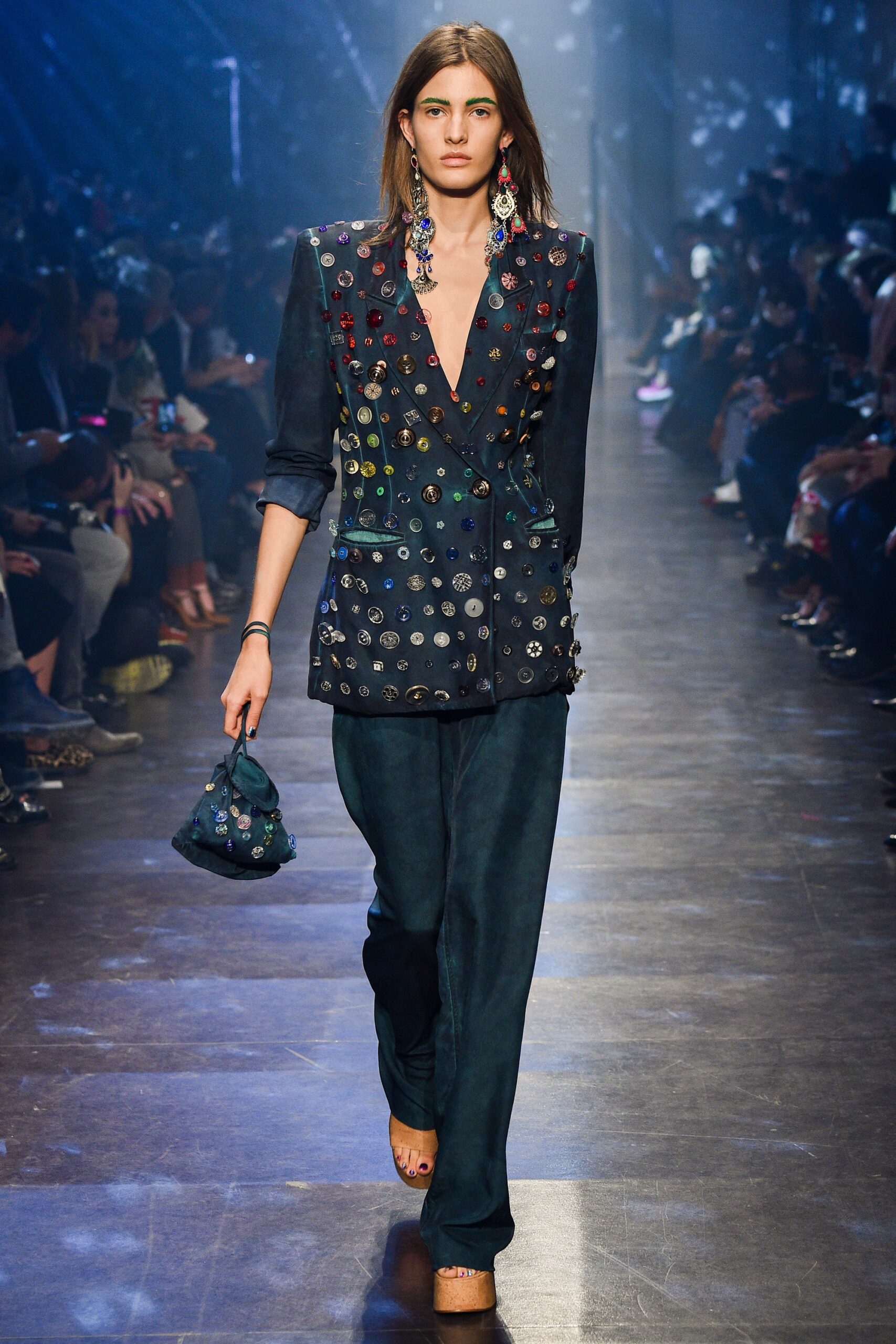 blue velvet tailored suit