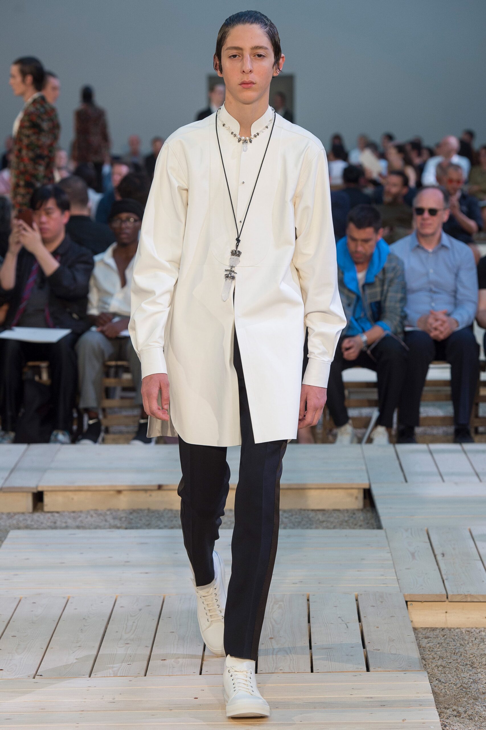 white leather shoes