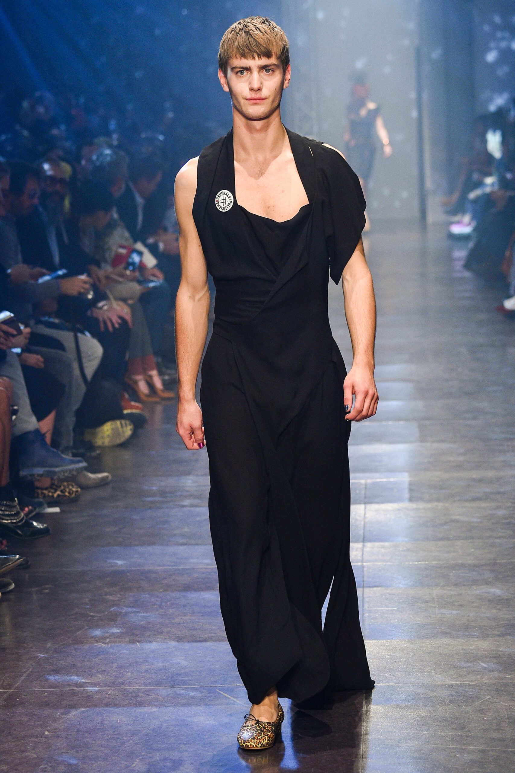 black silk sleeveless dress