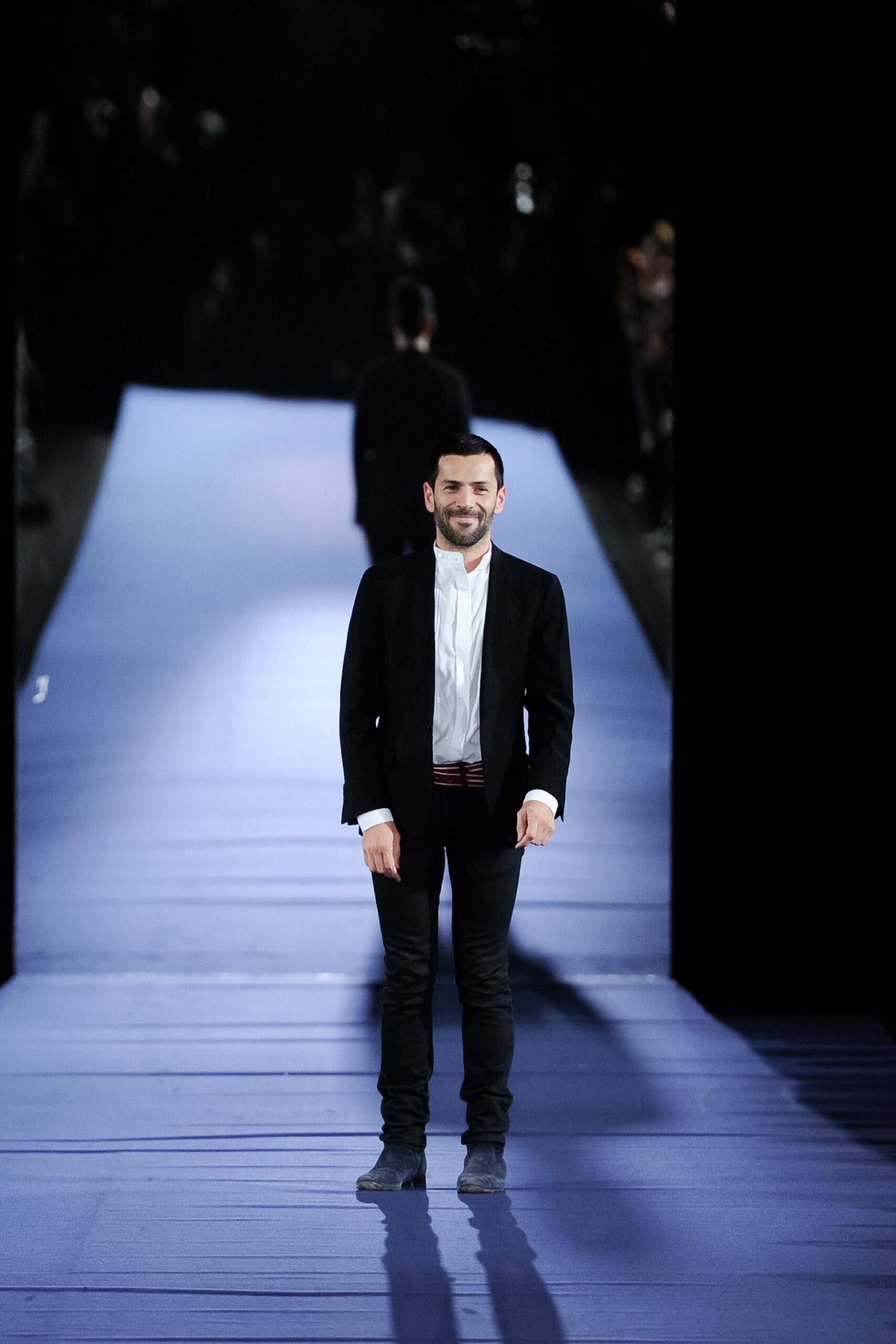 black blazer white shirt slim pants
