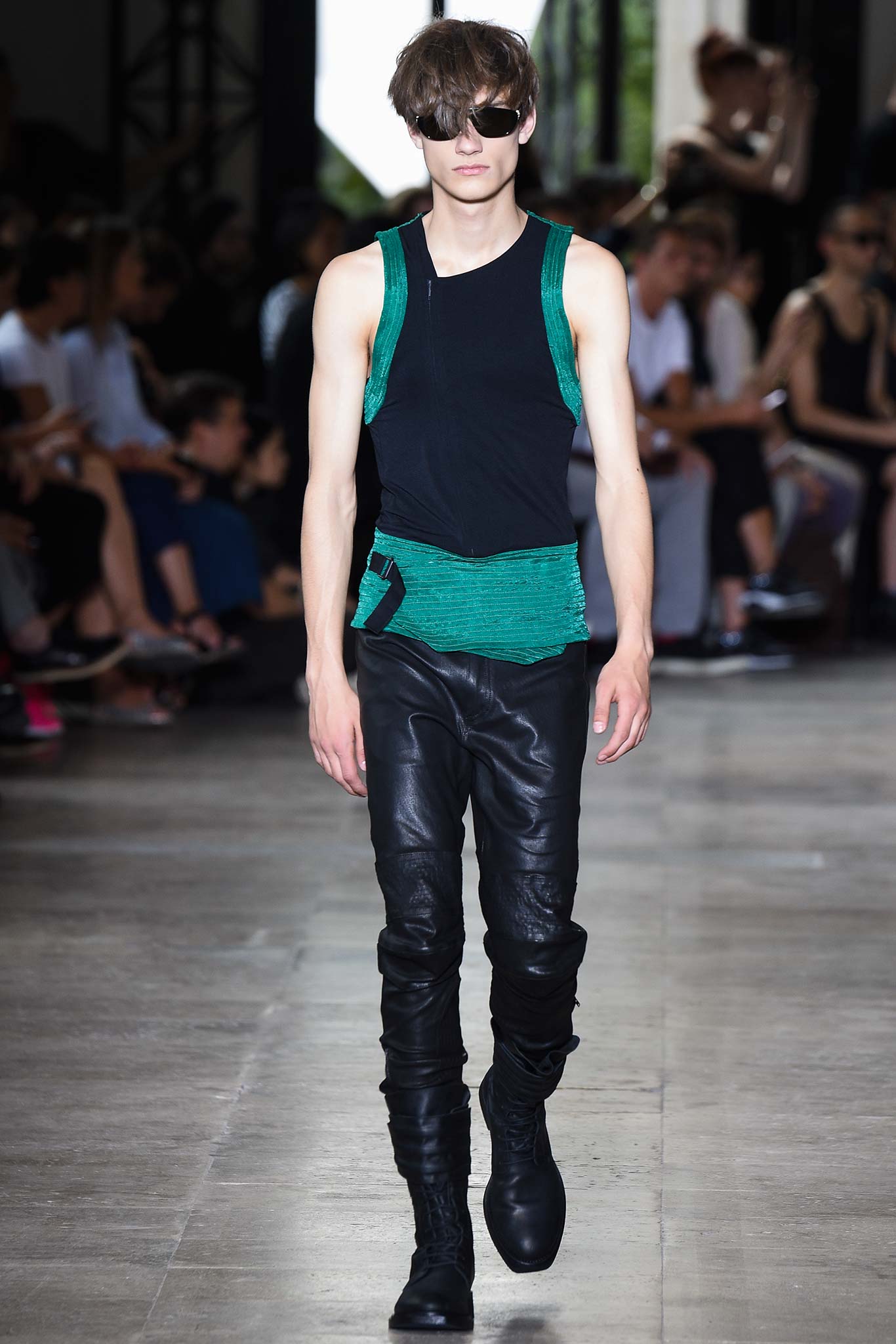 black fitted top and pants