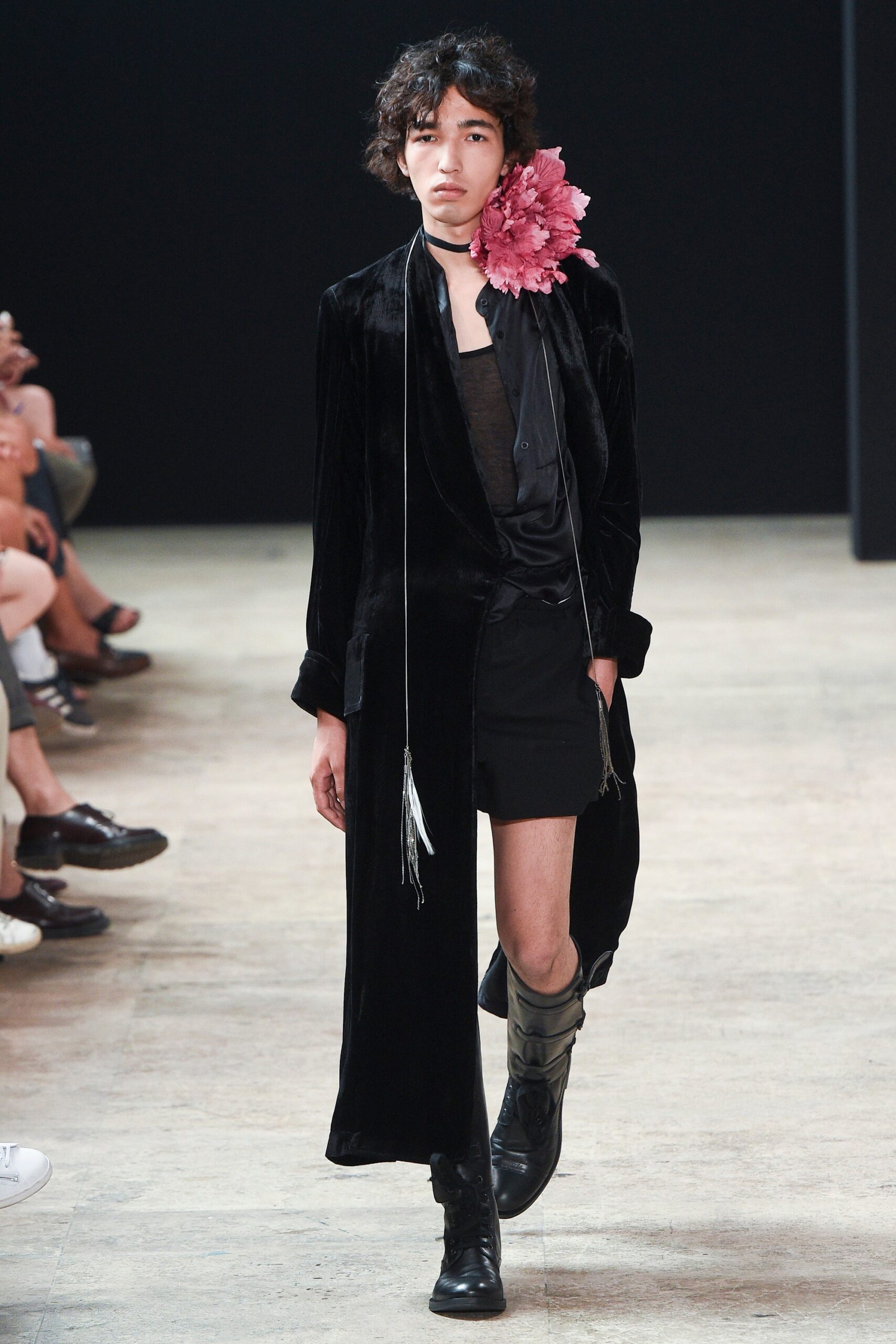 black velvet coat with mini skirt