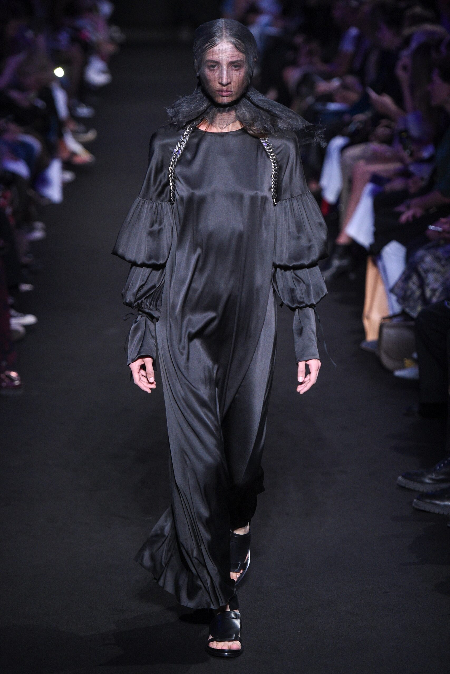 black silk relaxed maxi dress