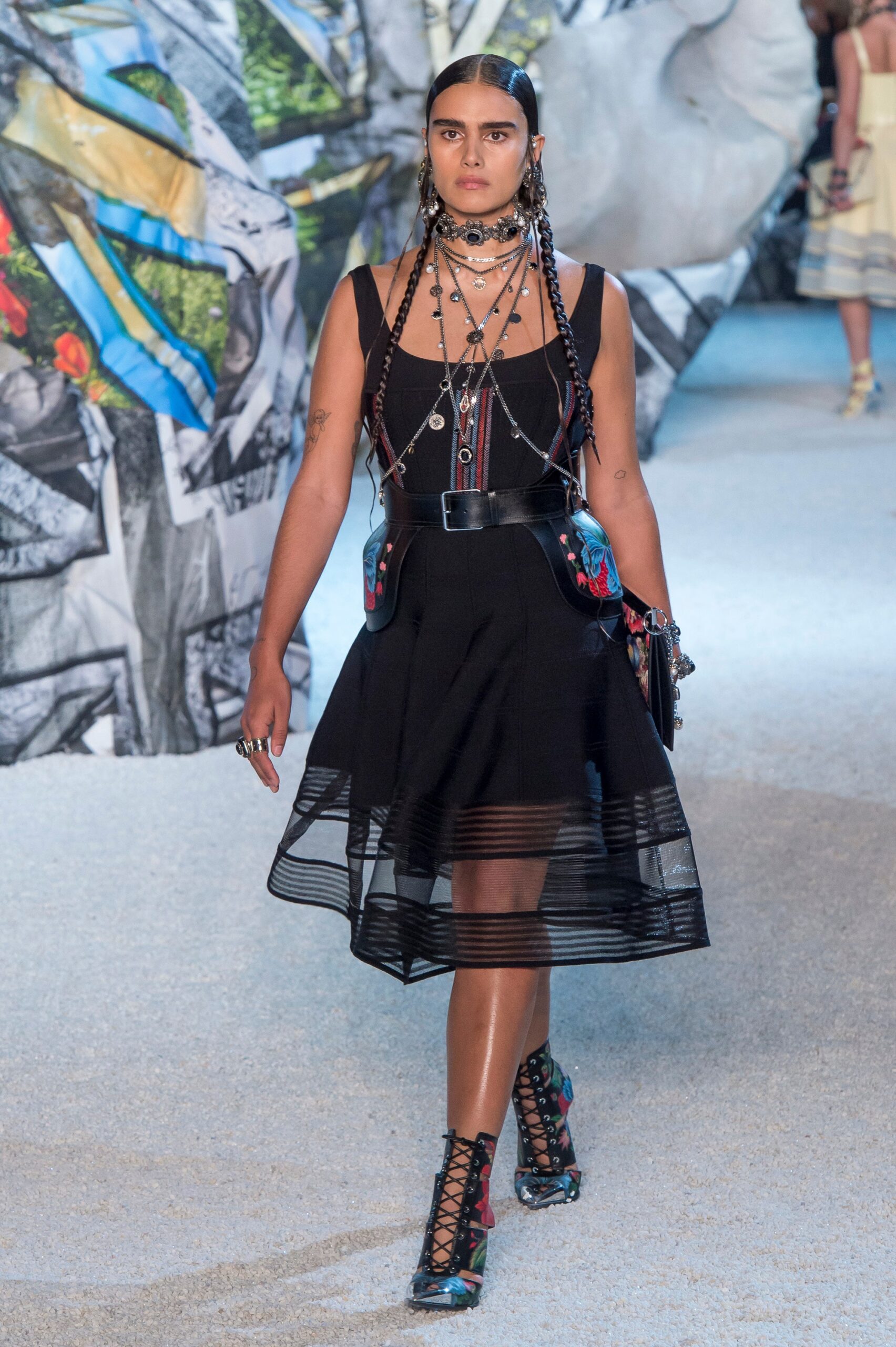 black fitted midi dress