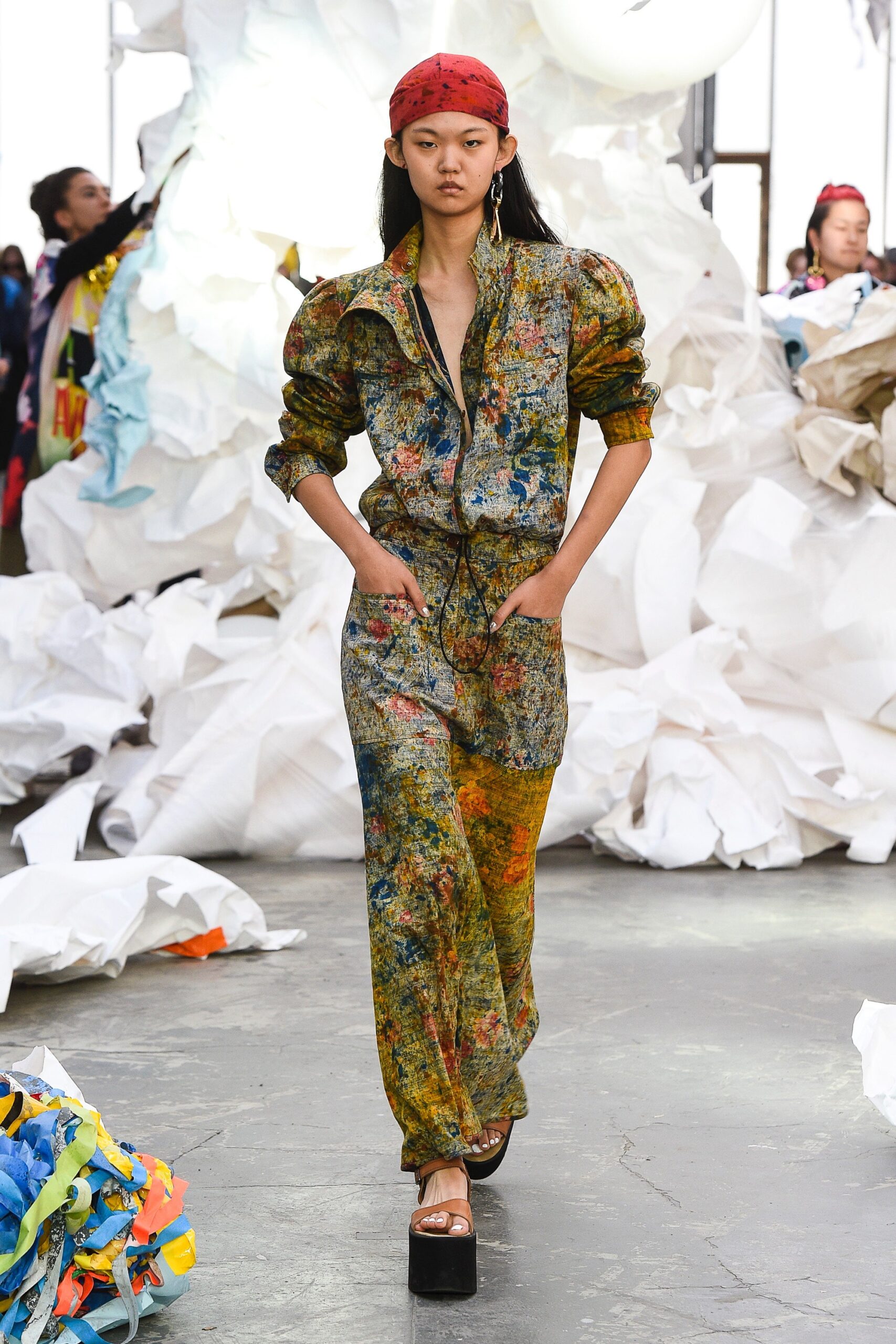 relaxed multi-colored jumpsuit