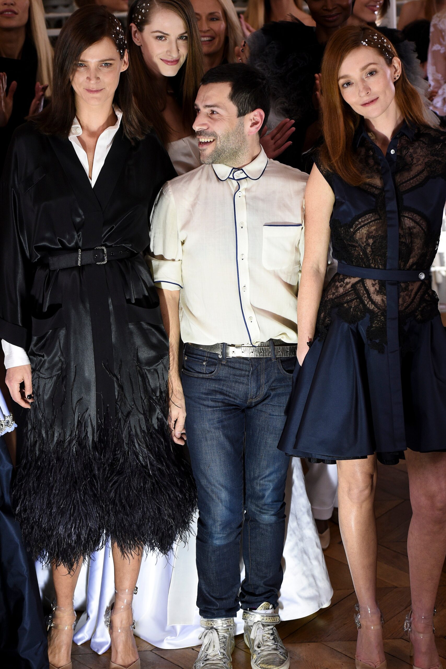 black silk pleated mini dress