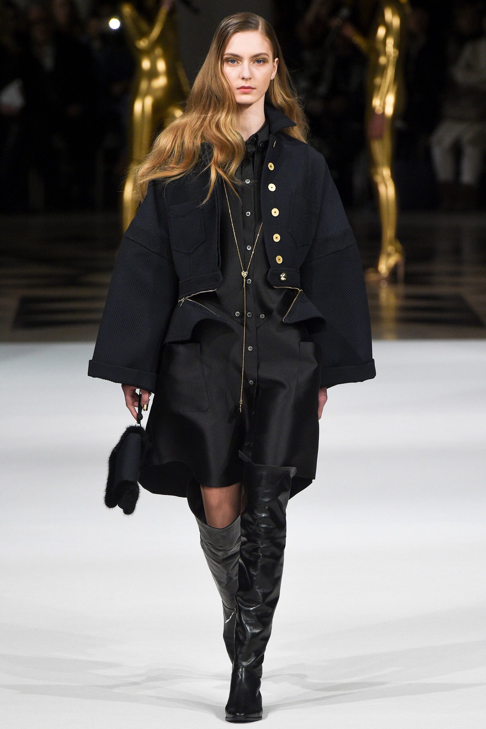 black leather boots
