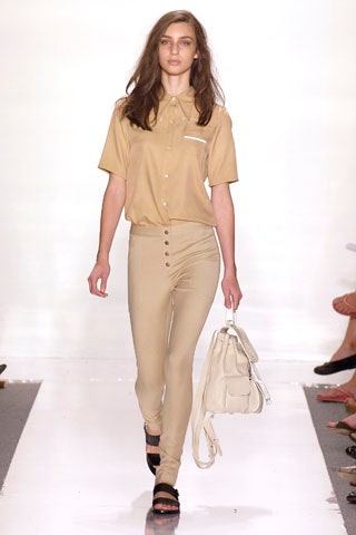 beige fitted shirt and pants