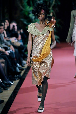 gold silk sleeveless dress