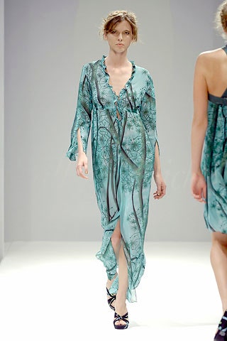 teal printed flowing maxi dress