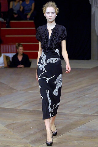 black silk fitted dress