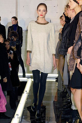 beige wool relaxed dress