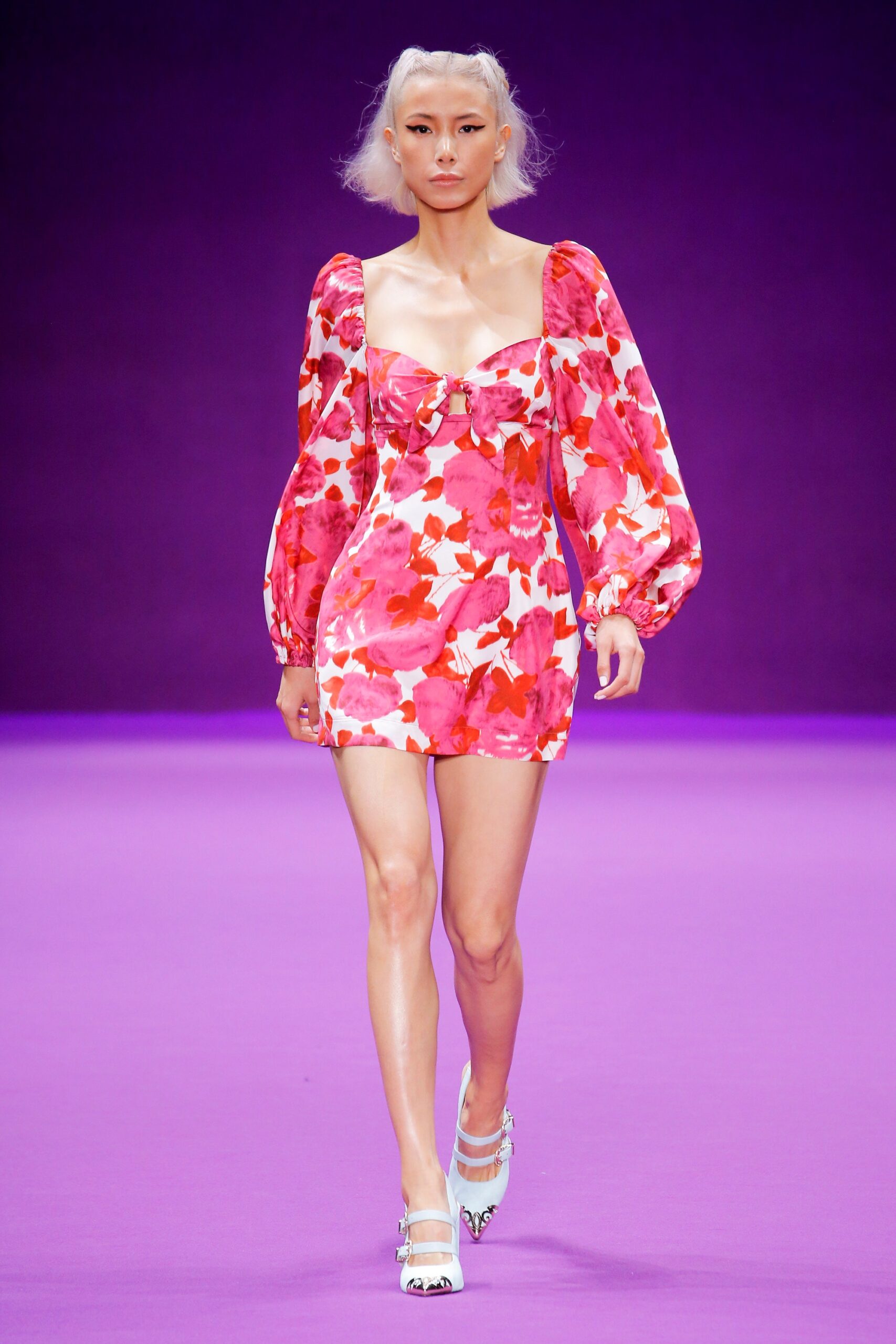 floral pink mini-dress