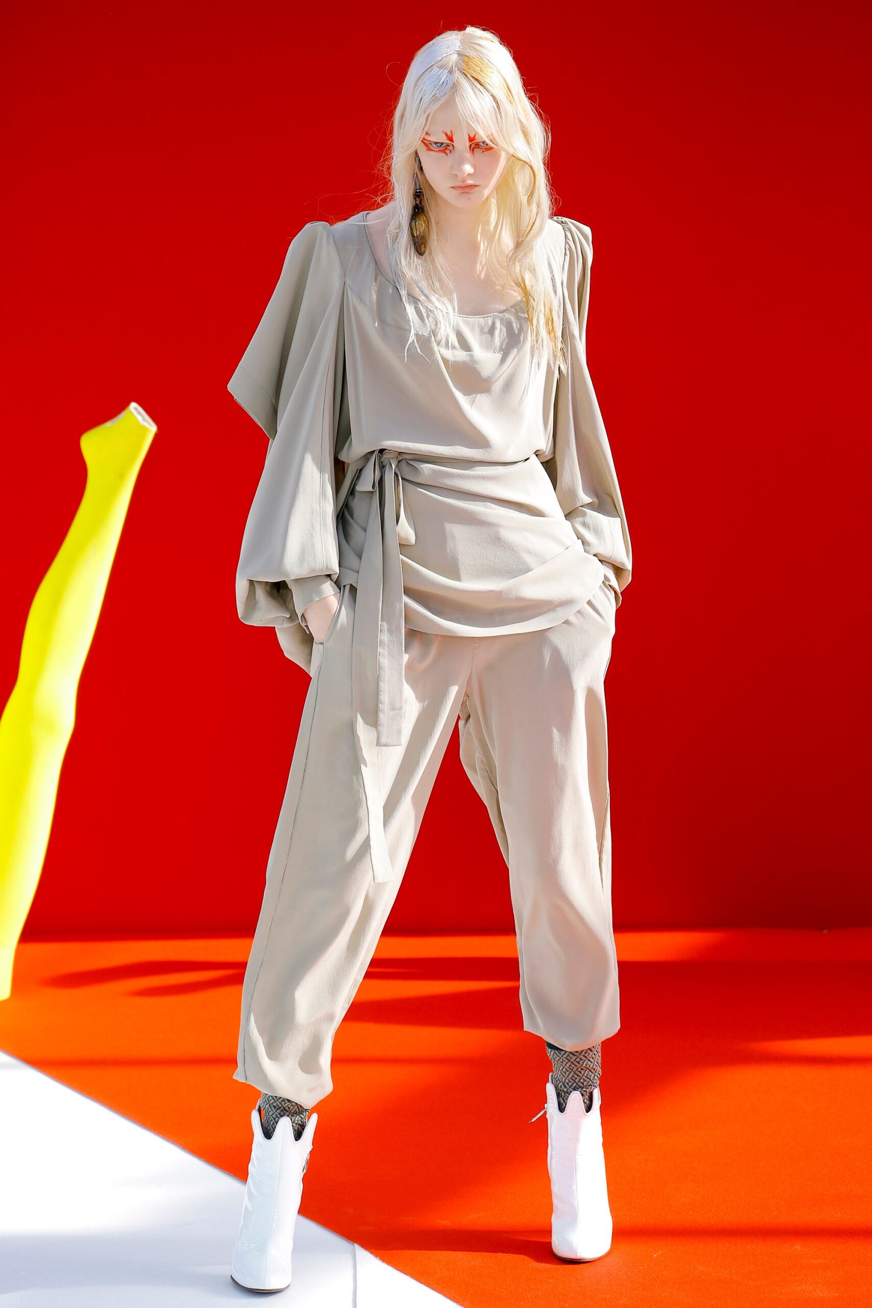 beige relaxed top and pants
