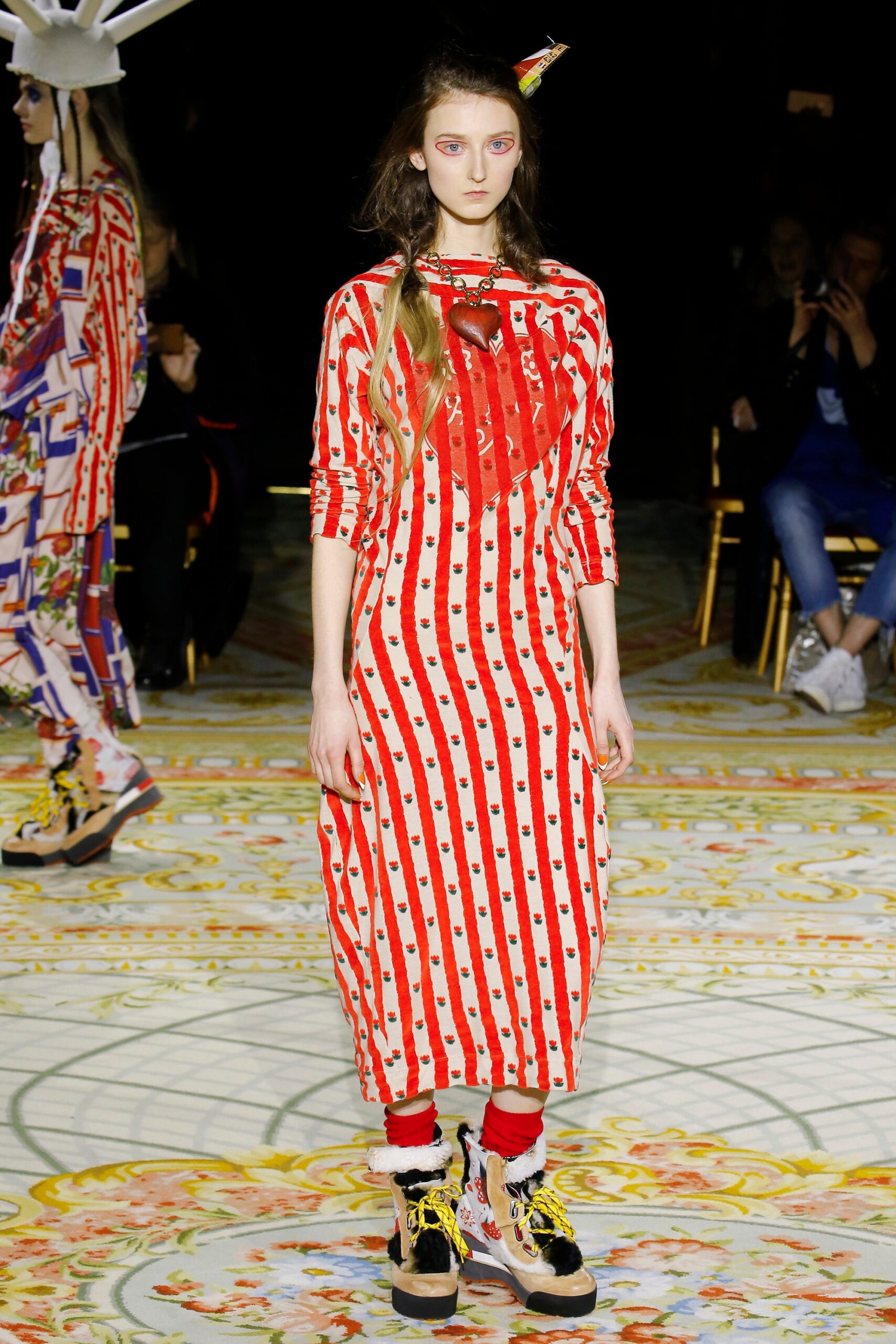 red and white striped relaxed dress