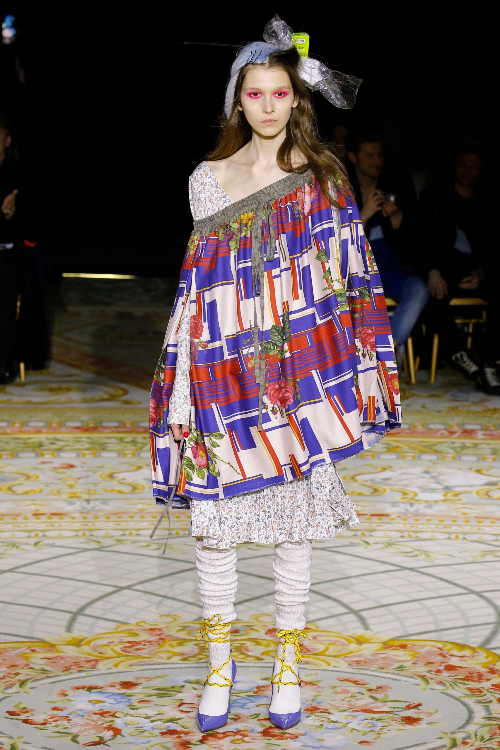 multi-layered off-shoulder dress