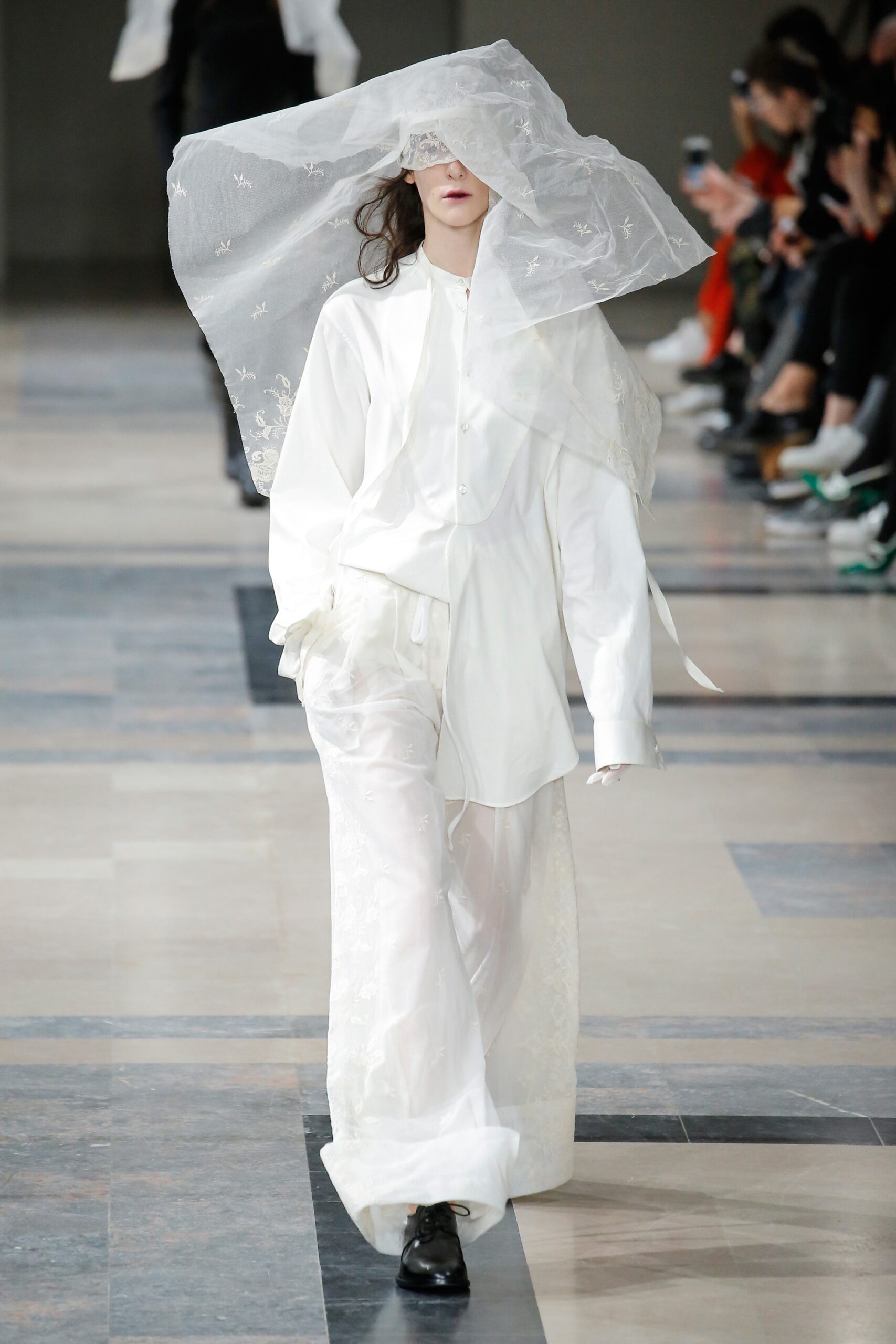 white relaxed shirt and pants