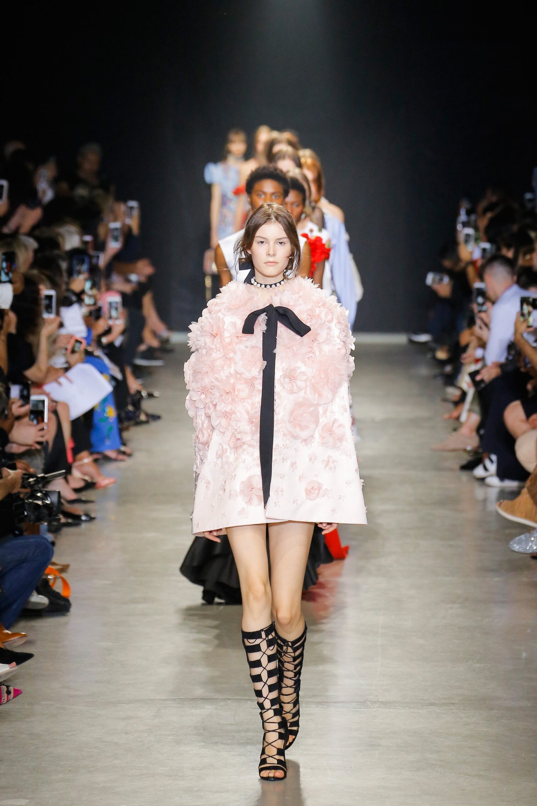 pink silk sleeveless relaxed embellished cape