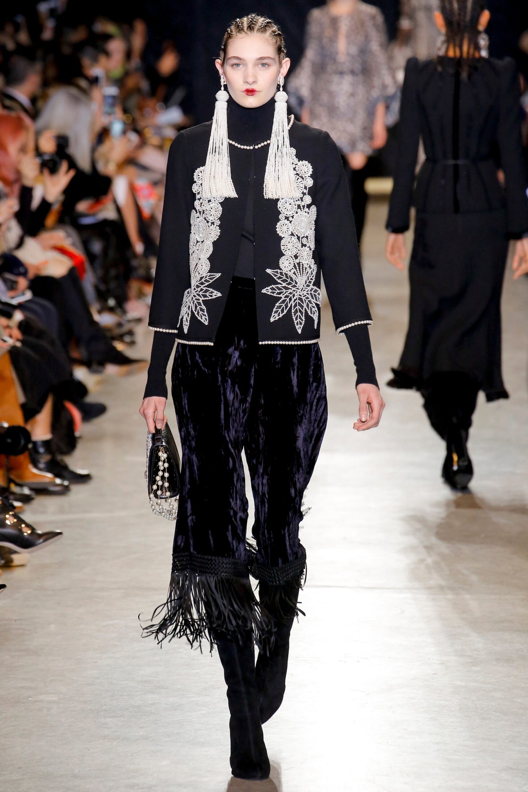 black velvet jacket and pants