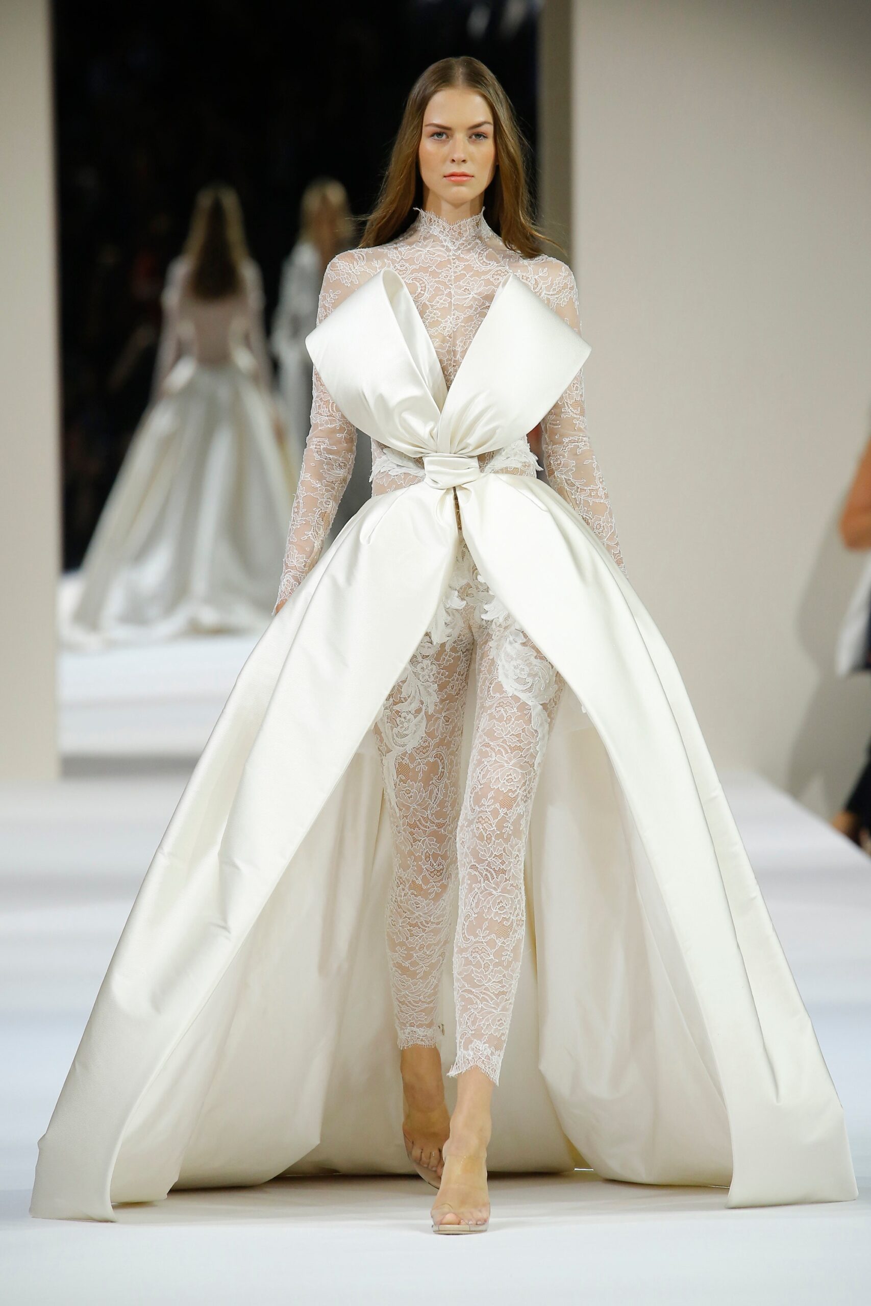 white lace jumpsuit with cape