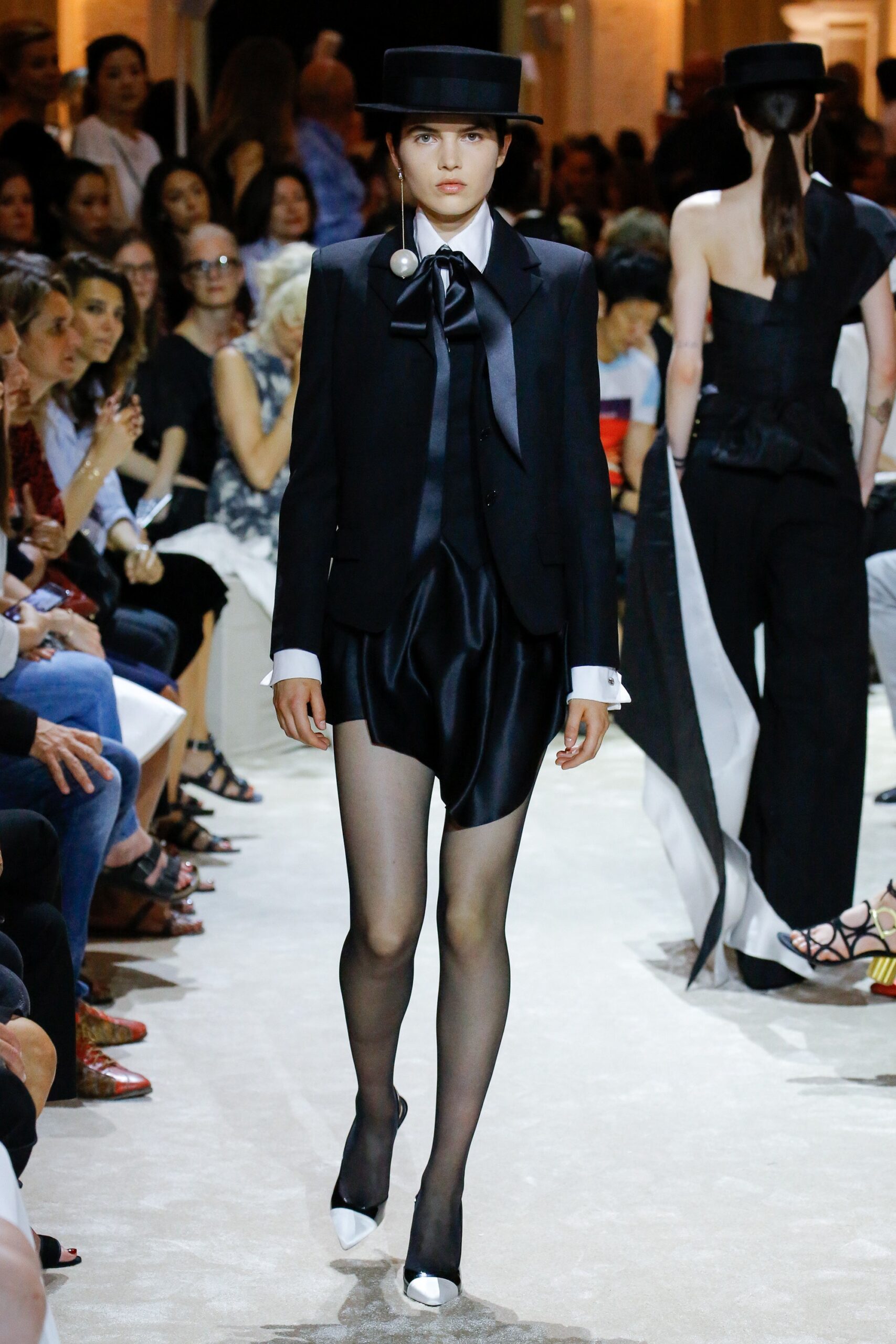 black tailored blazer with shorts