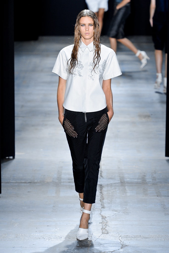 black cotton fitted zippered pants