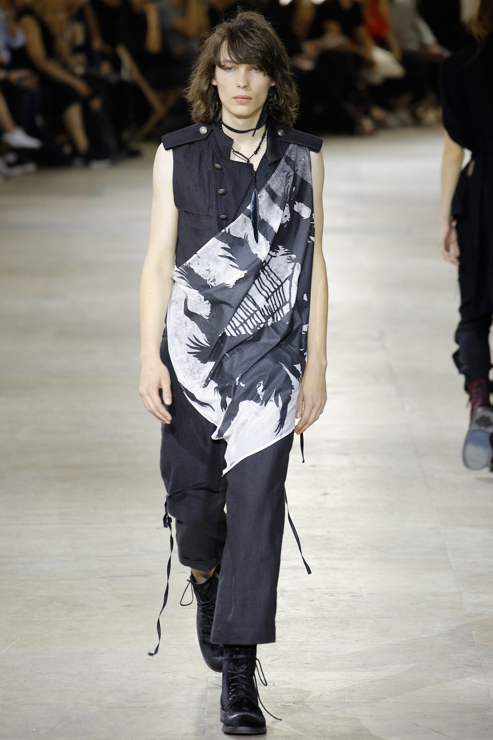 black and white printed jumpsuit